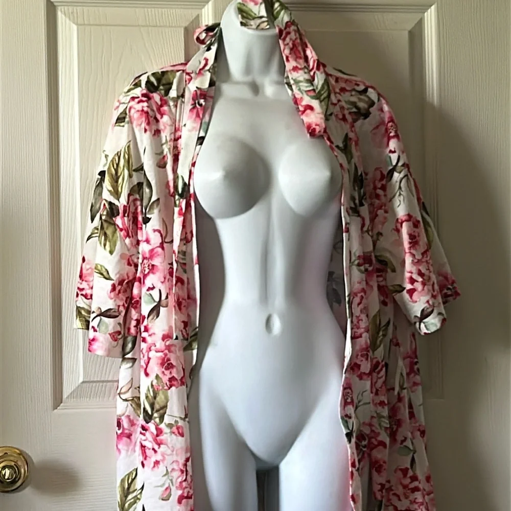 SHOW ME YOUR MUMU‎ Women’s Brie Floral Belted Spring Robe Size O/S